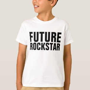 Camiseta Crianças Engraçadas Camisetas, FUTURO ROCKSTAR