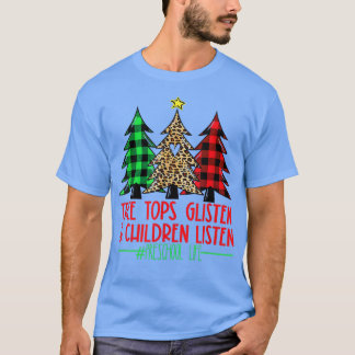Camiseta Crianças engraçadas escutam vida pré-escolar engra