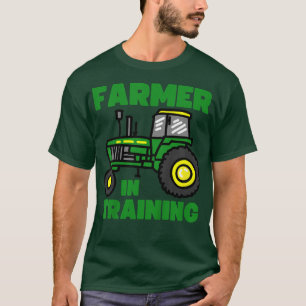 Camiseta Crianças Engraçadas Fazendeiros De Trator Na Forma