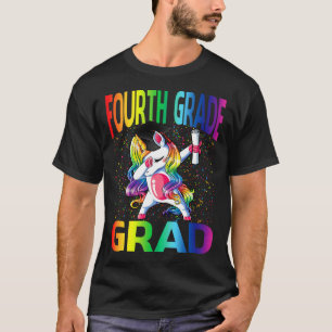 Camiseta Crianças Engraçadas Graduação 4º Grau Formando Uni
