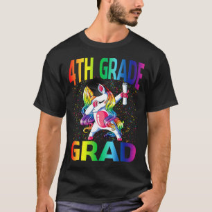 Camiseta Crianças Engraçadas Graduação 4º Grau Formando Uni