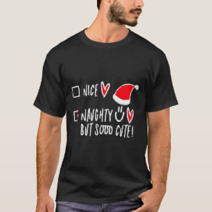 Camiseta Crianças Engraçadas Lista Xmas Bonita Ou Mata, Mas