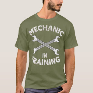 Camiseta Crianças Engraçadas Mecânicas Na Formação De 