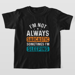 Camiseta Crianças engraçadas unisex sarcasmo arte de palavr