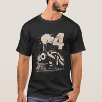 Crianças Engraçadas Vintage 4º trem Aniversário Ga