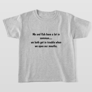 Camiseta Crianças Engraçado Peixe