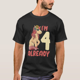 Camiseta Crianças Equestres Já tenho 4 Cavalos