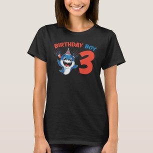 Camiseta Crianças Escovas De Tubarão Tubarão Garoto Gráfico