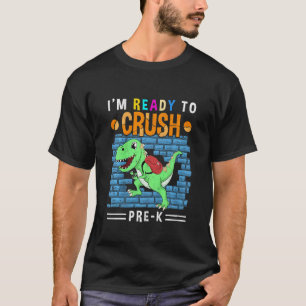 Camiseta Crianças Esmagam Pré-Jardim de Infância Primeiro D