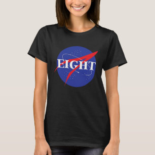Camiseta Crianças Espaço 8º Astronauta Garota de Aniversári