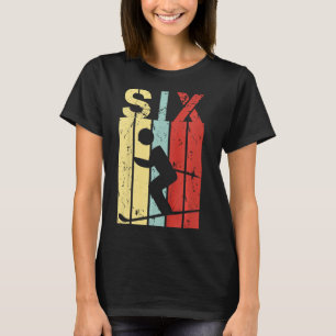 Camiseta Crianças Esquecendo 6 Garota de Aniversário Esquia