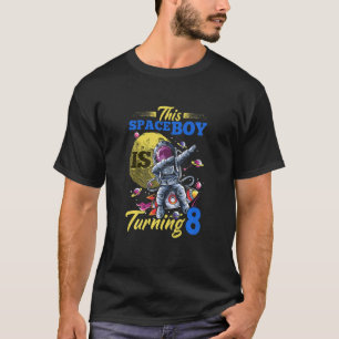 Camiseta Crianças, esse garoto espacial está fazendo 8 anos