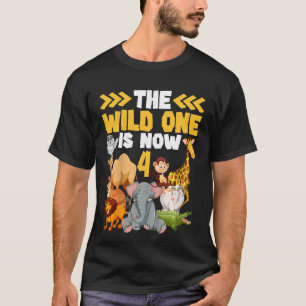 Camiseta Crianças, Esse Selvagem Agora É 4 Zoo Safari 4º Na