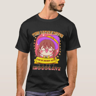 Camiseta Crianças Esta Bruxa Pode Ser Subornada Com Chocola