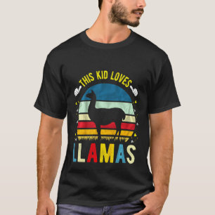 Camiseta Crianças Esta Criança Ama Lhamas Meninos e Meninas