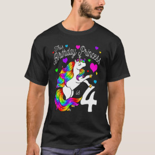 Camiseta Crianças Esta Princesa de Aniversário É Uma Garota