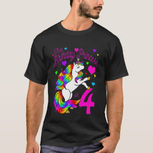 Camiseta Crianças Esta Princesa de Aniversário É Uma Garota