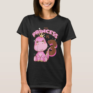 Camiseta Crianças Esta Princesa É 3 Meninas aniversário de