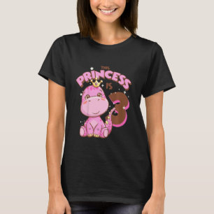 Camiseta Crianças Esta Princesa É 3 Meninas aniversário de