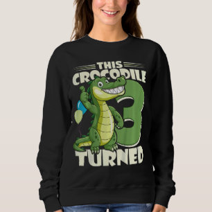Camiseta Crianças Este Crocodilo Transformou-Se Em aniversá