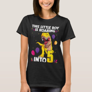 Camiseta Crianças Este Menino Está Andando Para 5 Anos