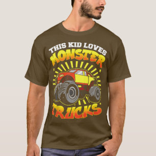 Camiseta Crianças Este Miúdo Adora Caminhões Monstros1795