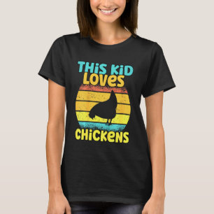 Camiseta Crianças Este Miúdo Adora Galinhas - Galinha