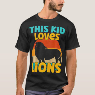 Camiseta Crianças Este Miúdo Adora Leões Amante1