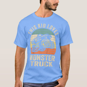 Camiseta Crianças Este Miúdo Adora Monstros Trucks Rapazes