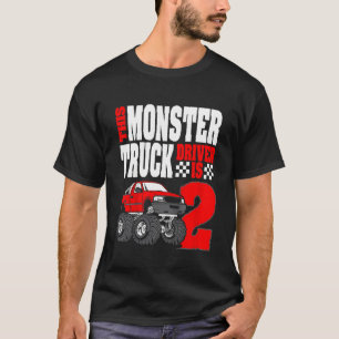 Camiseta Crianças Este Monster Truck Driver É 2 No Topo De