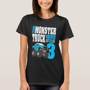 Camiseta Crianças Este Monster Truck Driver É 3 No Topo De