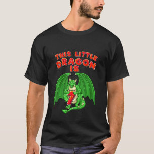 Camiseta Crianças Este Pequeno Dragão É 7 Dragões 7 de Aniv