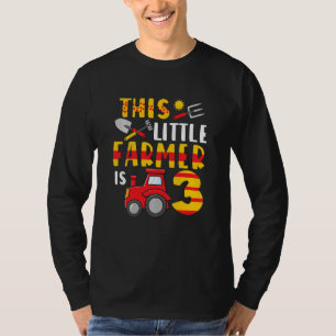 Camiseta Crianças Este Pequeno Fazendeiro É 3 Trator Agríco