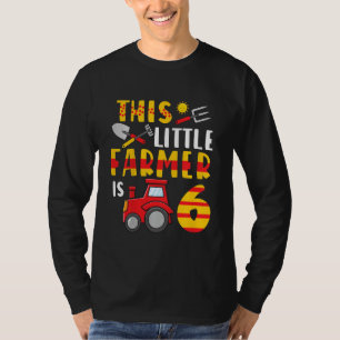 Camiseta Crianças Este Pequeno Fazendeiro É 6 Trator Agríco