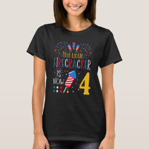 Camiseta Crianças, Este Pequeno Firecracker É 4 de julho