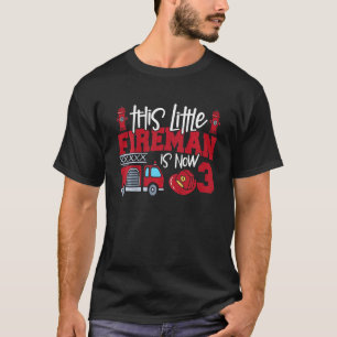 Camiseta Crianças Este Pequeno Homem-Fogo Agora 3 Caminhão-