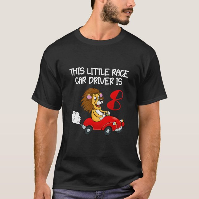 Camiseta Crianças Este Pequeno Motorista De Carro Race Tem  (Frente)