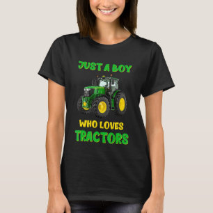Camiseta Crianças Estilo De Vida Fazenda Apenas Um Menino Q