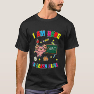 Camiseta Crianças Estou Aqui Para Aprender Muito Salamandra
