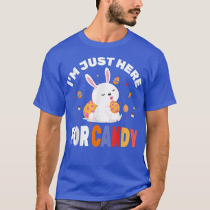 Camiseta Crianças Estou Aqui Para Um Coelhinho De Ovo De Pá