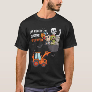 Camiseta Crianças, estou cavando o esqueleto do Halloween Z