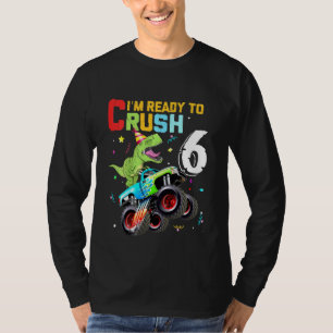 Camiseta Crianças Estou Pronta para Esmagar 6 Monstros do d