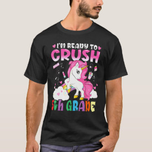 Camiseta Crianças Estou Pronta Para Esmagar O 5 Magical Uni