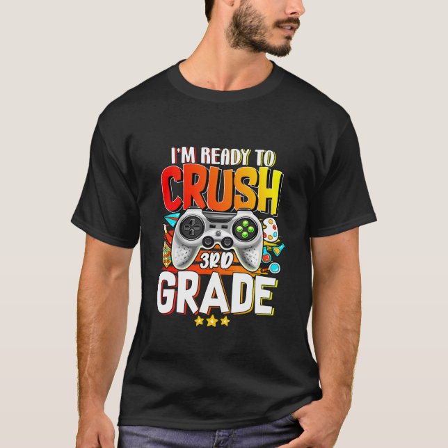 Camiseta Crianças, estou pronta para esmagar os jogadores 3 (Frente)