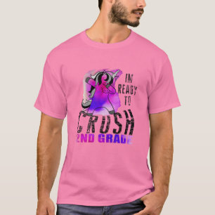 Camiseta Crianças Estou Pronta Para Esmagar Segundo Grau U