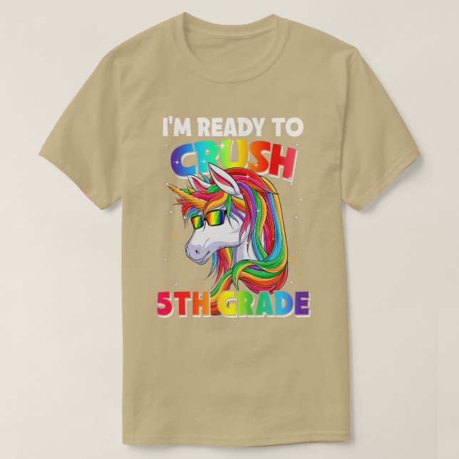 Camiseta Crianças, estou pronto para esmagar 5 de volta à e (Frente do Design)