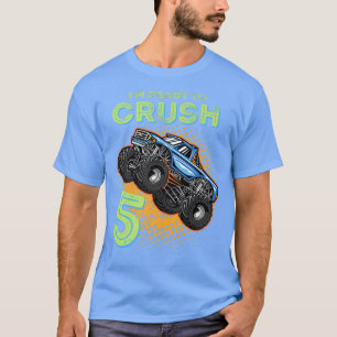Camiseta Crianças, estou pronto para esmagar 5 Monstros de
