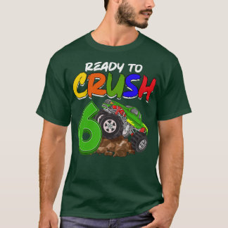 Camiseta Crianças, estou pronto para esmagar 6 Monstros de 