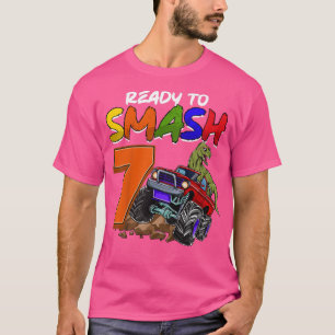 Camiseta Crianças, estou pronto para esmagar 7 Monstros de 