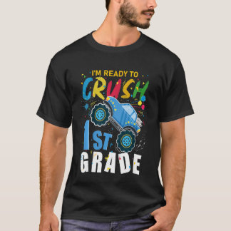 Camiseta Crianças Estou Pronto Para Esmagar Caminhão Monstr